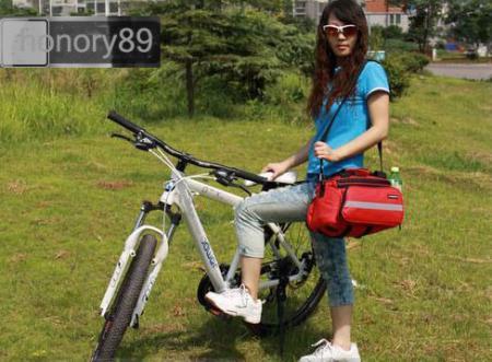 Cycling Bicycle Bag Bike rear seat bag pannier Red  